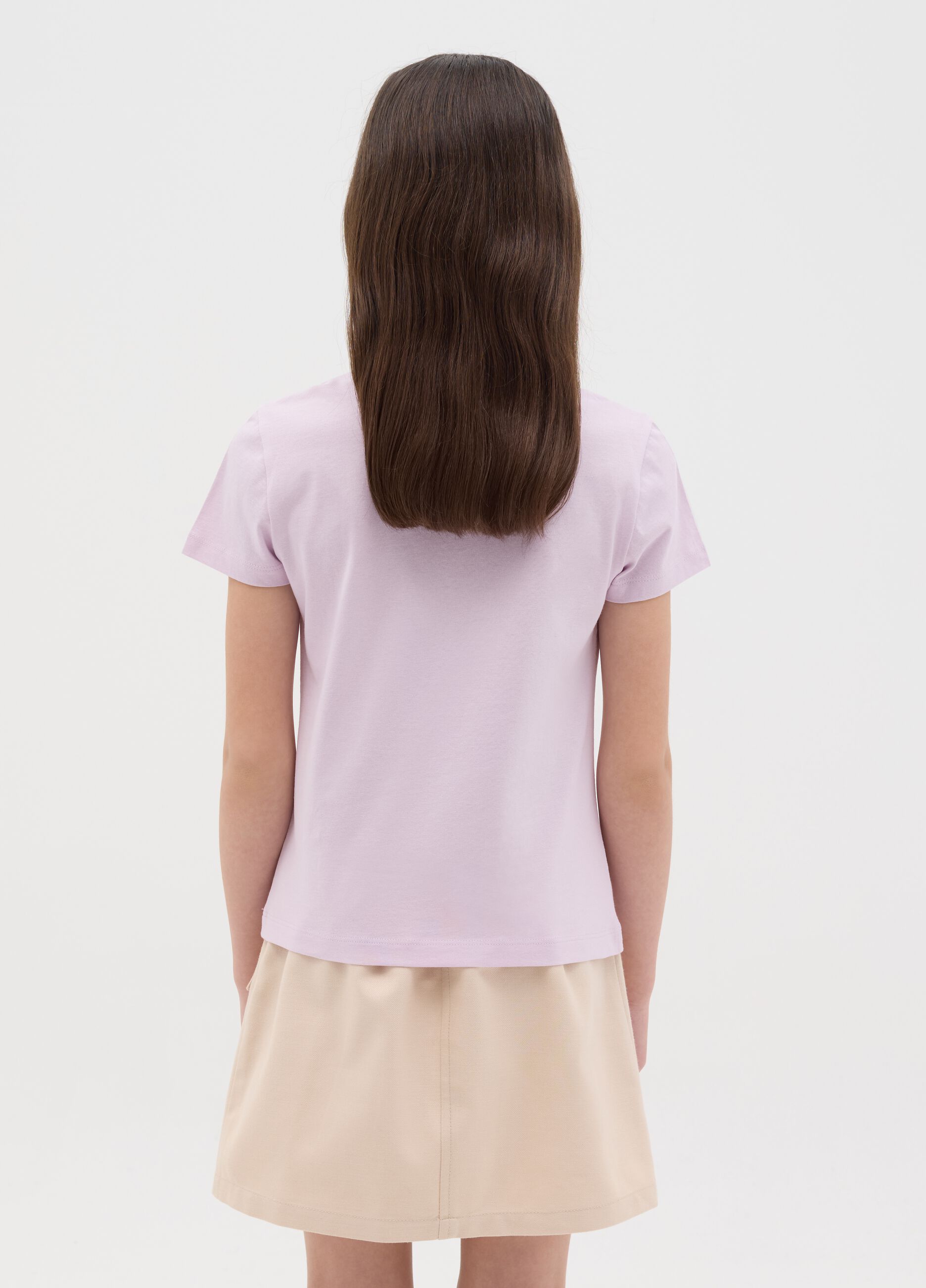 Cotton T-shirt with "Gorgeous" print