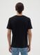 Regular fit black pure cotton T-shirt with motivational messages_3