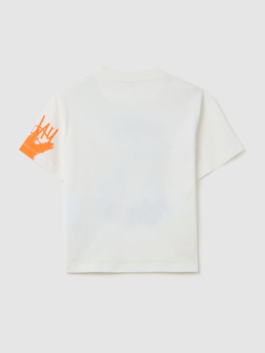 Cotton T-shirt with Tom print and embroidered "I don't think so"_1