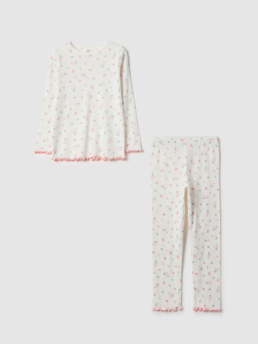 Regular fit multicolour pure cotton pyjamas for girls_0