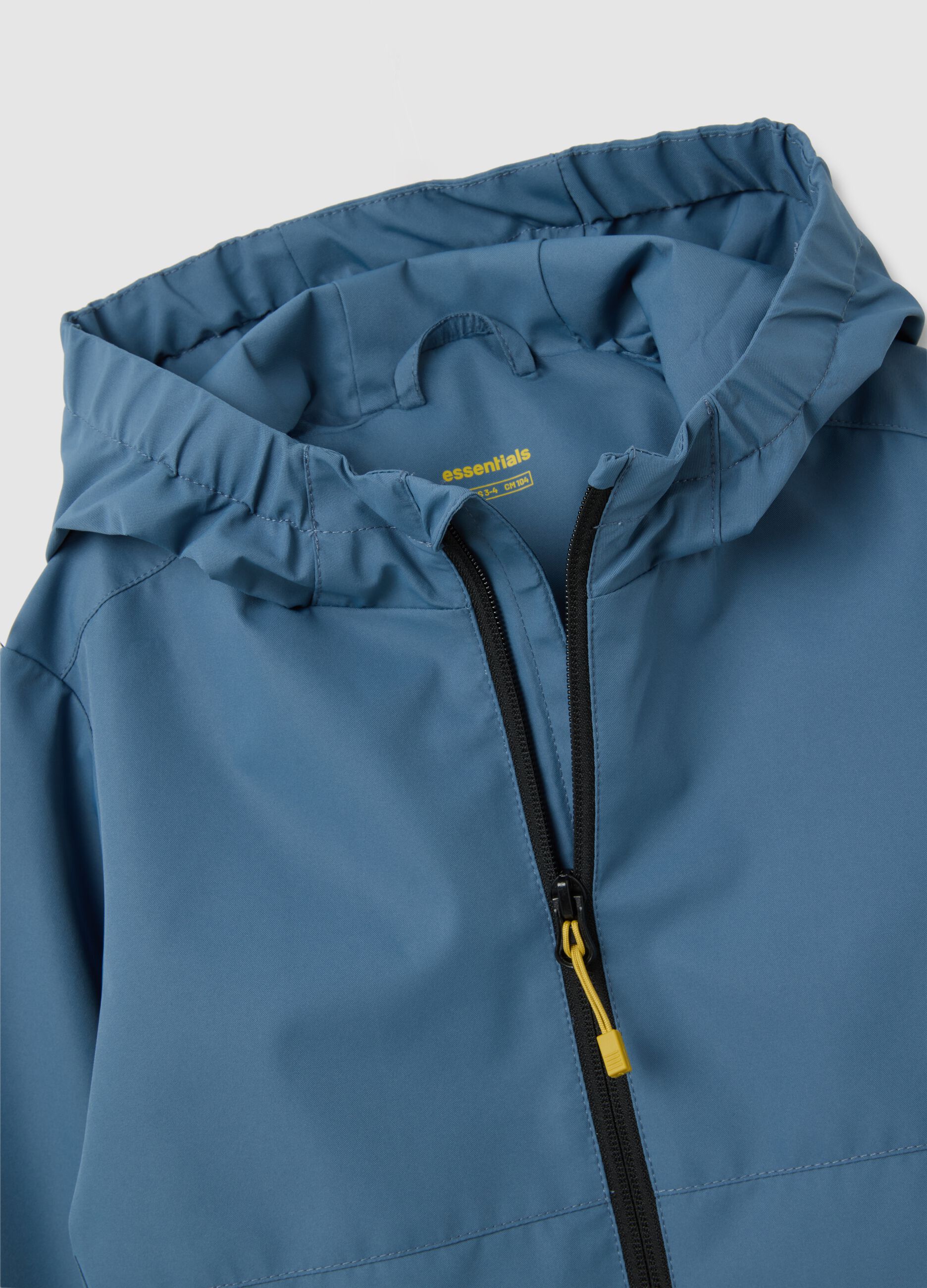 Child's jacket in blue fabric regular fit