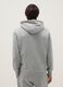 Grey cotton blend regular fit hoodie with zip_2