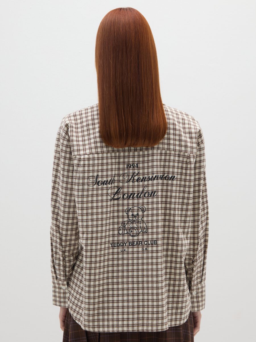 Multicoloured plaid cotton shirt in oversized fit_2