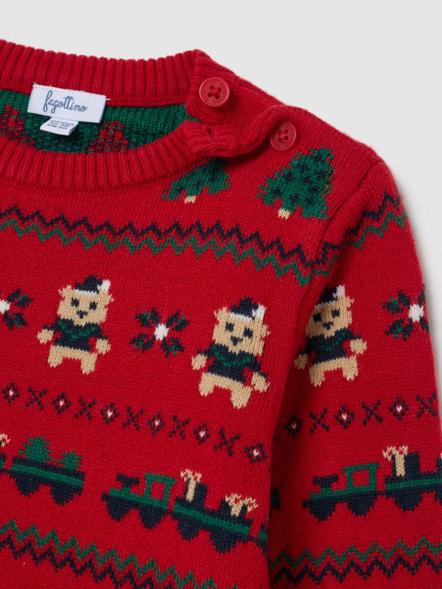 Maglione natalizio rosso da bimbo regular fit_2