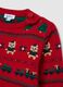 Red Christmas jumper for children regular fit_2