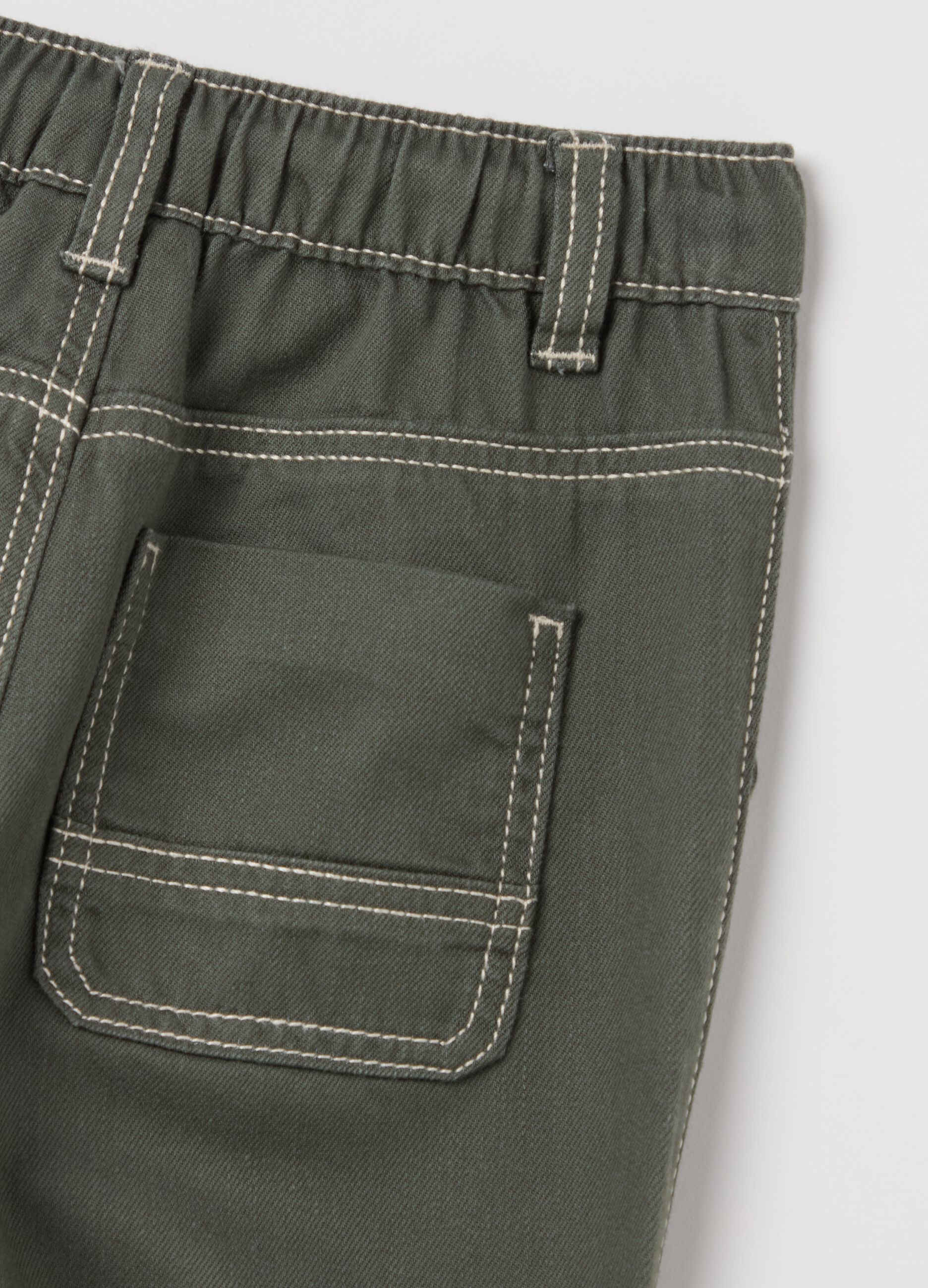 Joggers cargo con coulisse in cotone e Lyocell 