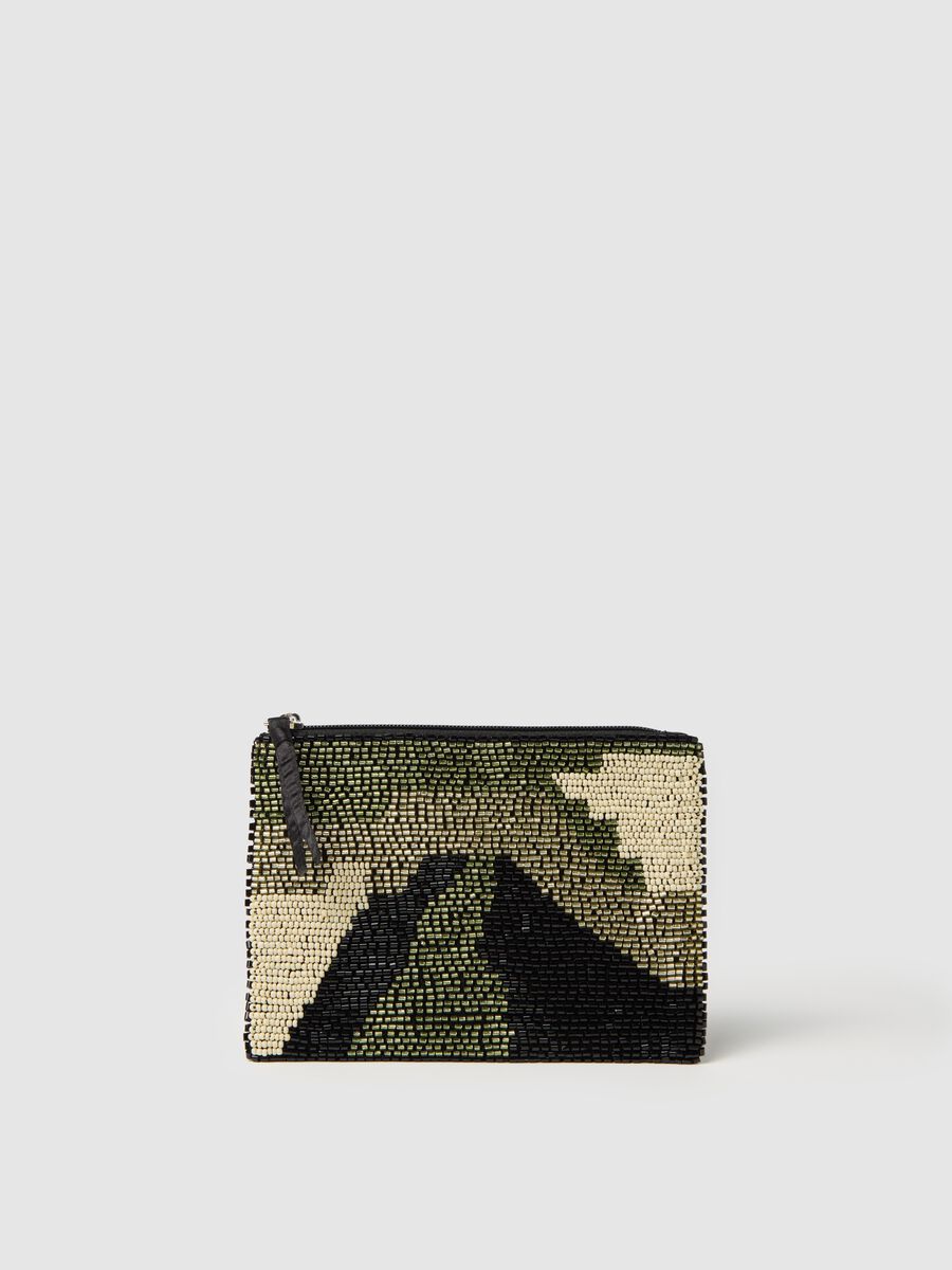 Zip wallet with camo glass design_0