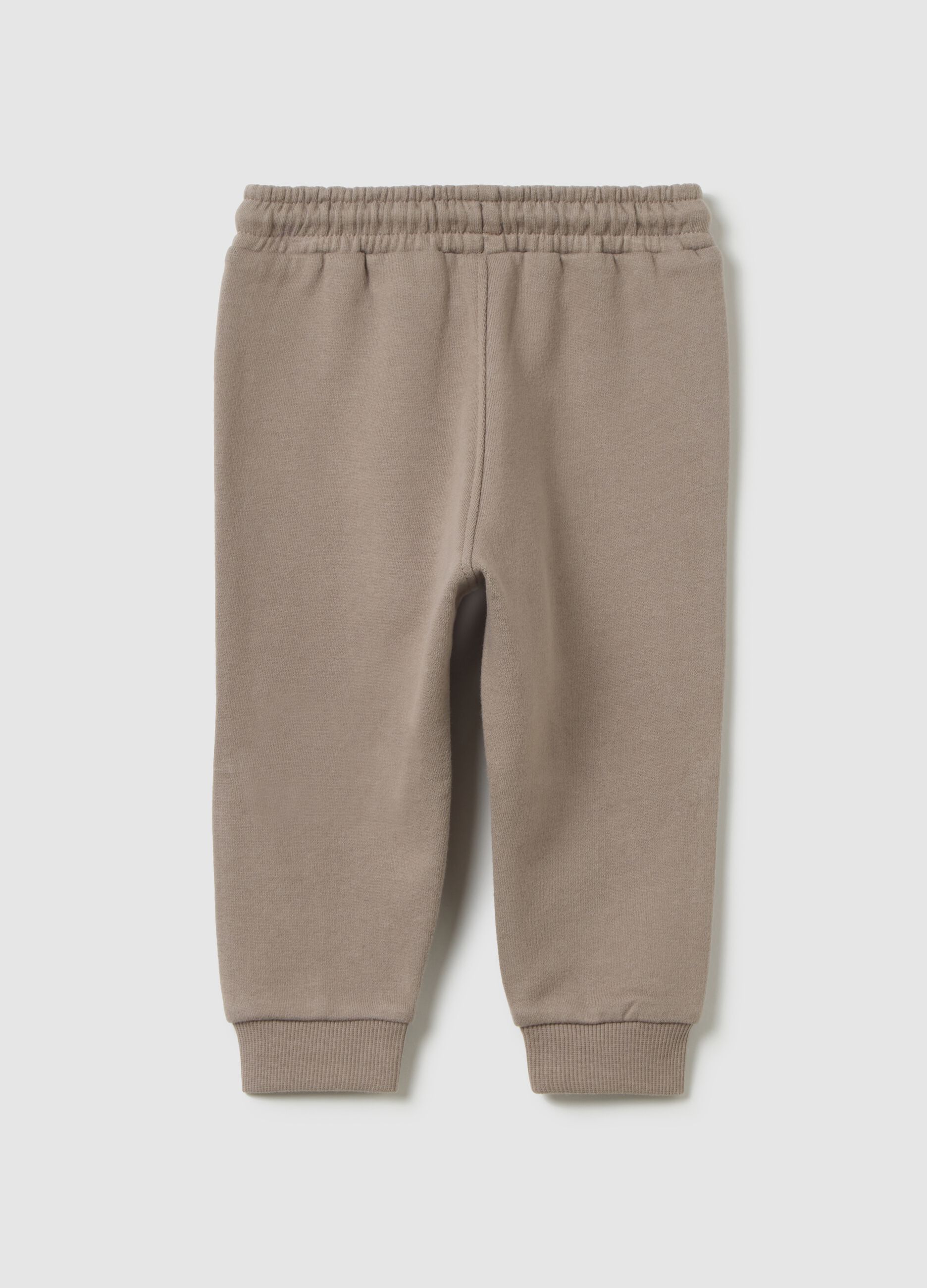 Pantaloni da neonato in puro cotone grigio regular fit