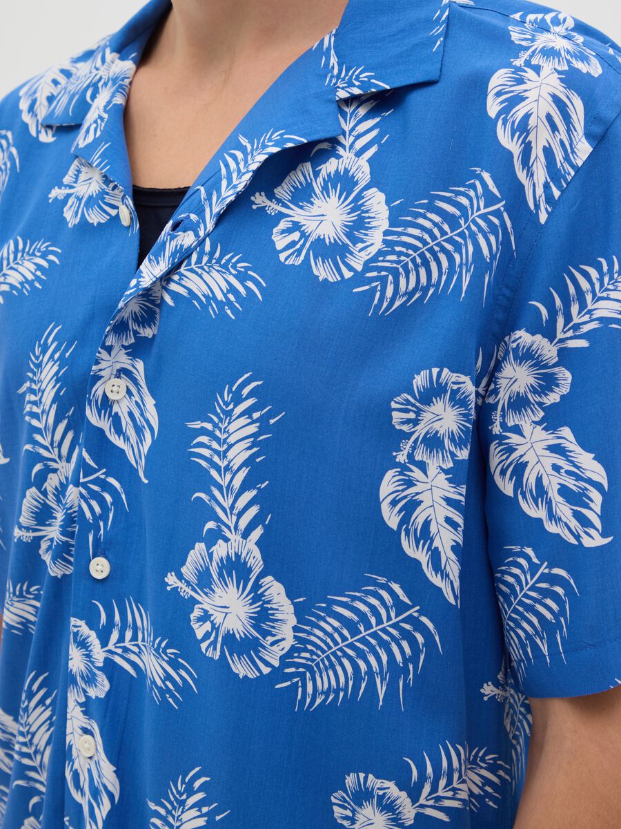 Men's multicoloured pure viscose oversized shirt_2