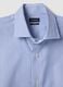 Men's pure cotton blue and white striped regular fit easy iron shirt_1