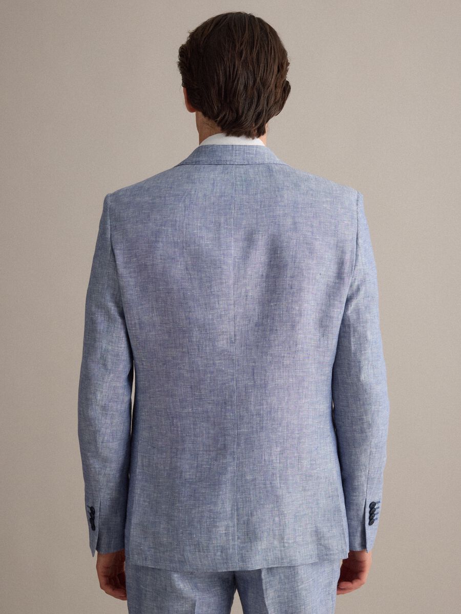 Blazer azzurro in puro lino_2