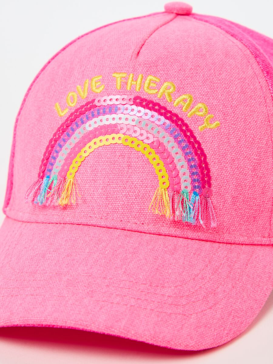 Baseball cap with sequins_1