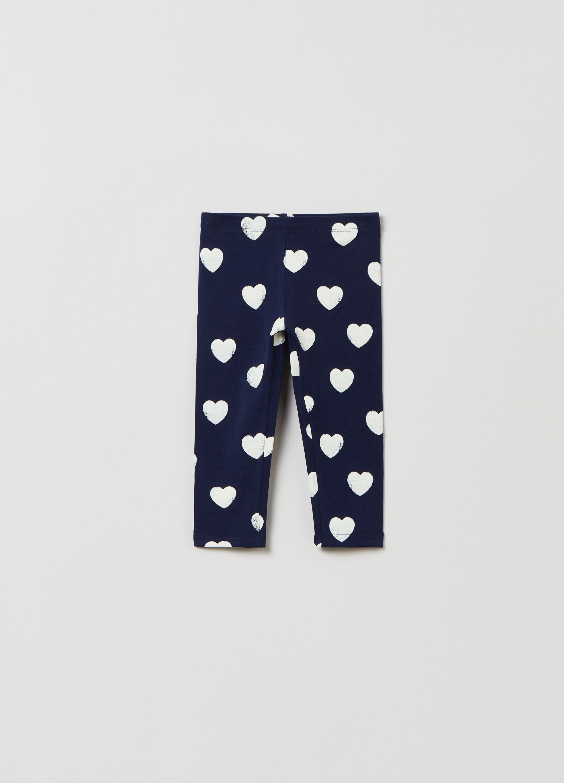 Leggings con stampa cuori