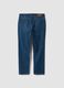 Jeans denim blu in misto cotone e viscosa regular fit_6