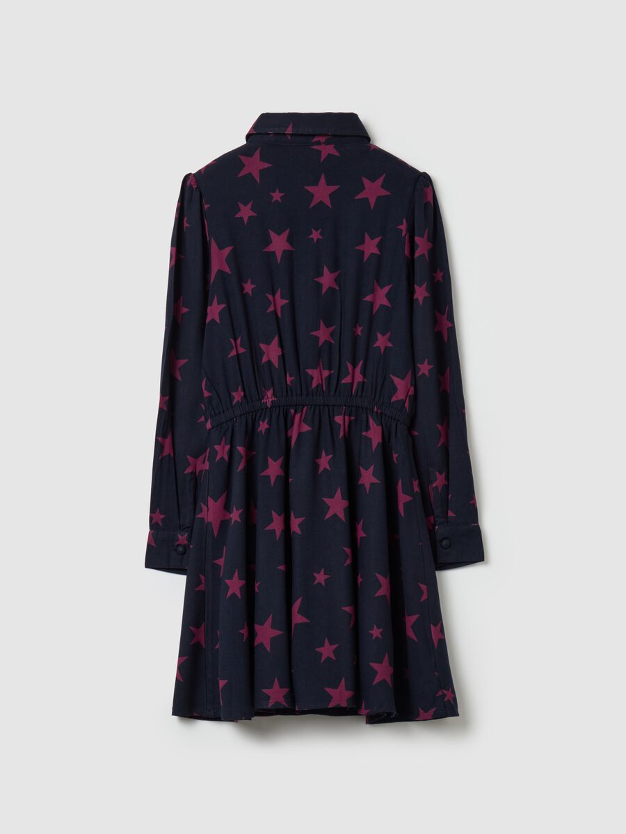 Shirt dress with all-over stars print_1
