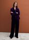 Purple regular-fit stretch shirt with velvet-effect finish_2