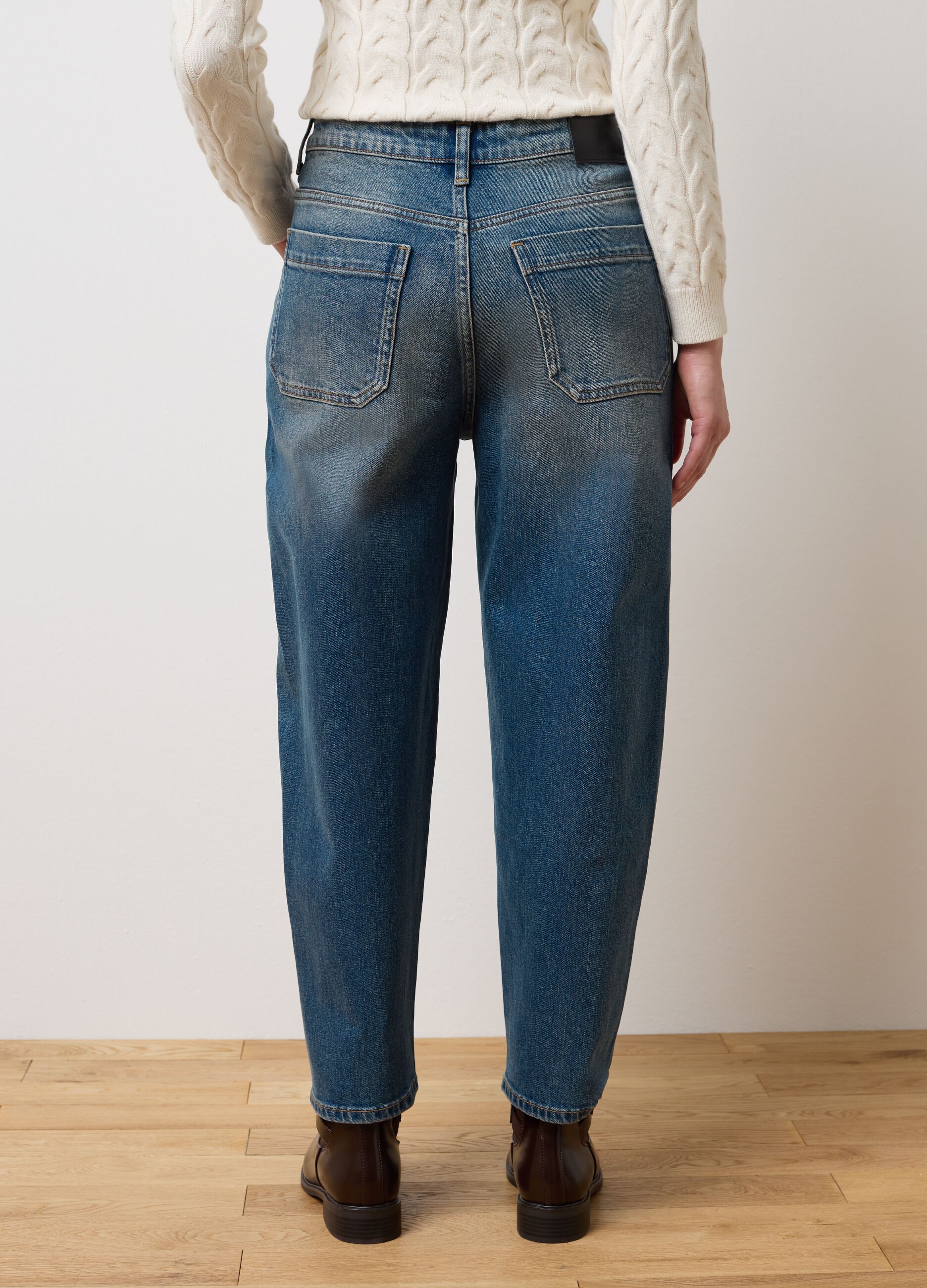 Stretch Denim Balloon Jeans