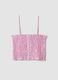 Pink pure cotton tank top with thin straps_0