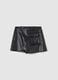 Glossy-effect skort with pockets_3