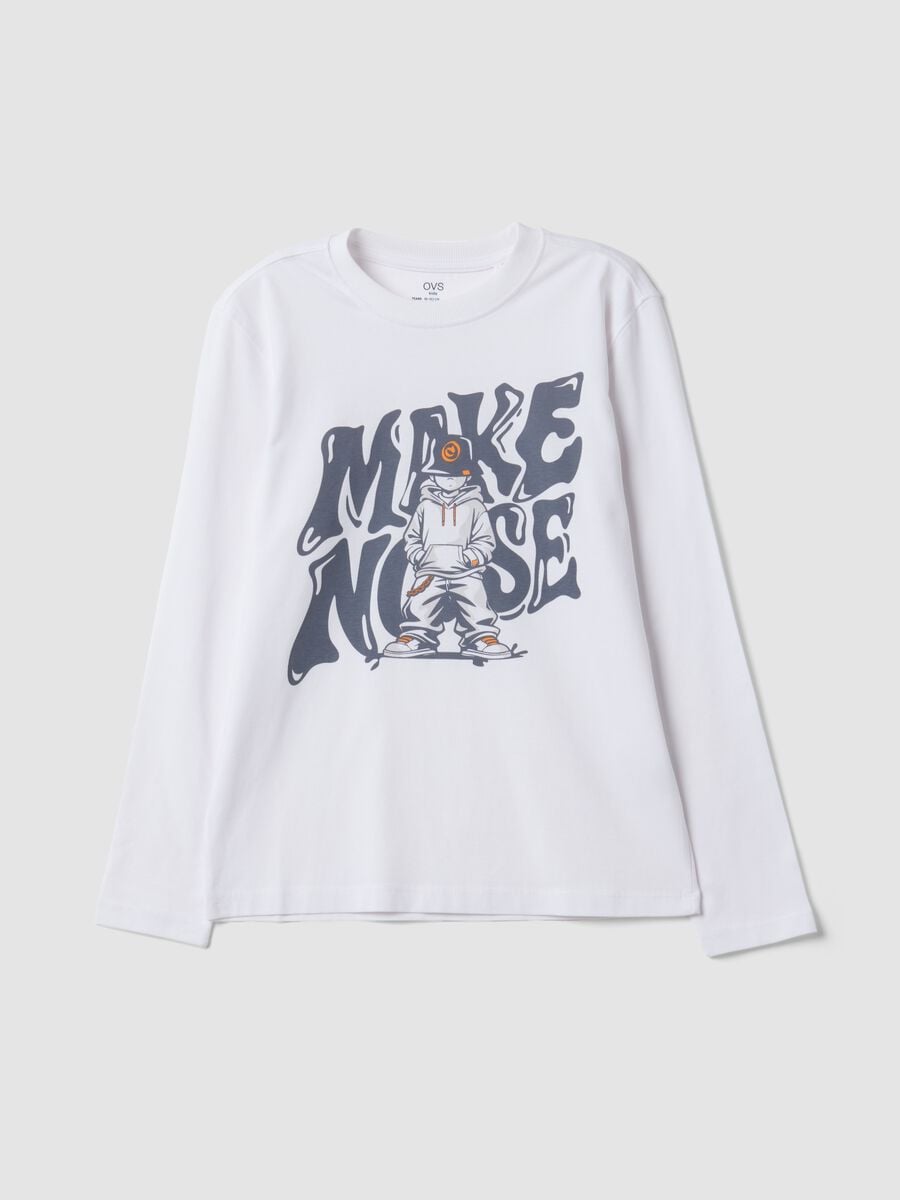 Boys&rsquo; white relaxed-fit T-shirt in pure organic cotton_3
