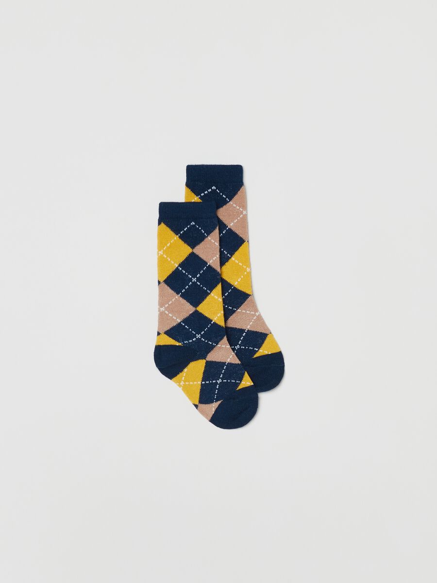 Tripack calze lunghe fantasia rombi e righe_1