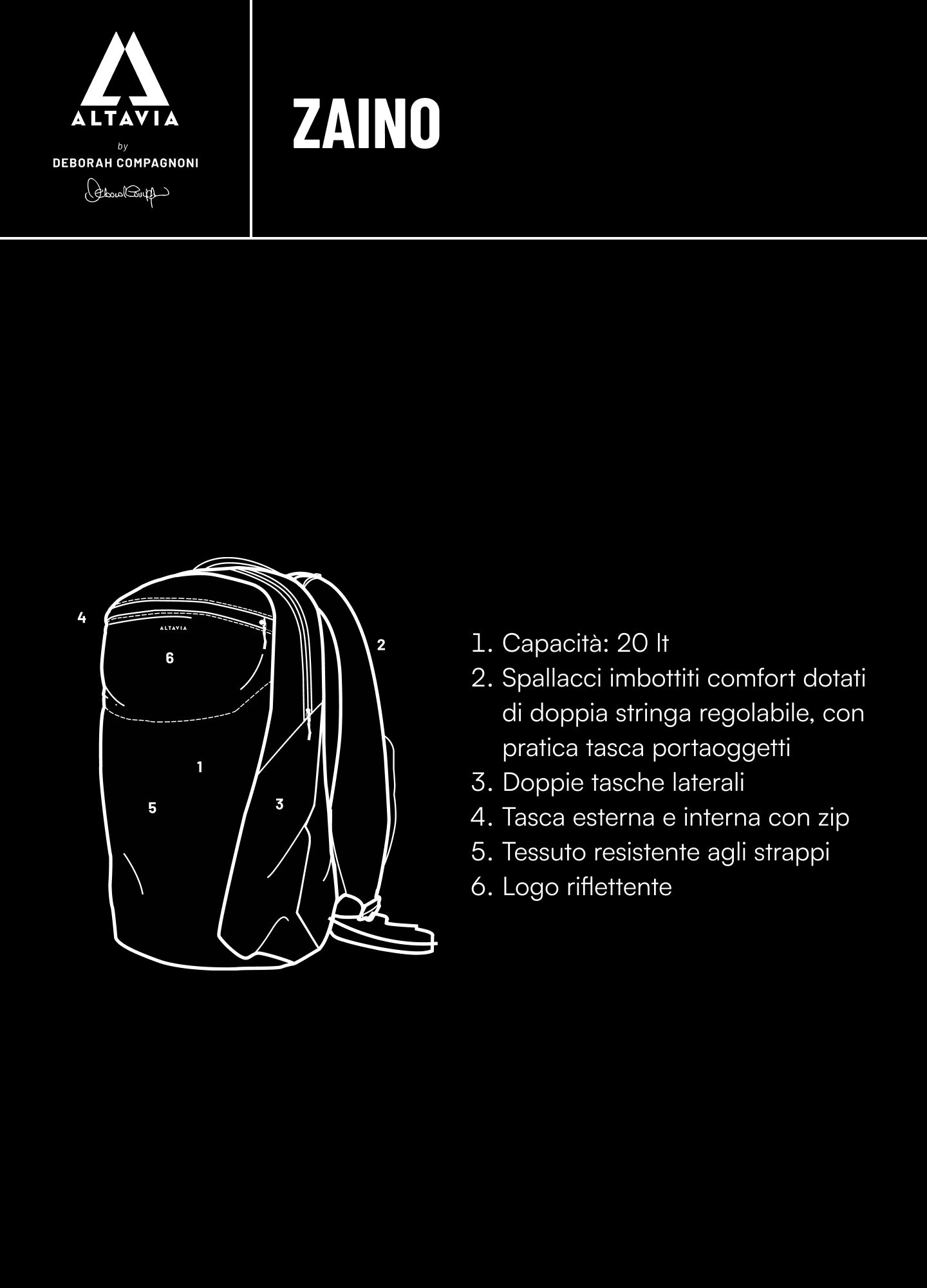 ALTAVIA Backpack WITH DEBORAH COMPAGNONI
