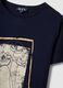 Blue short-sleeve pure cotton printed T-shirt, regular fit_5