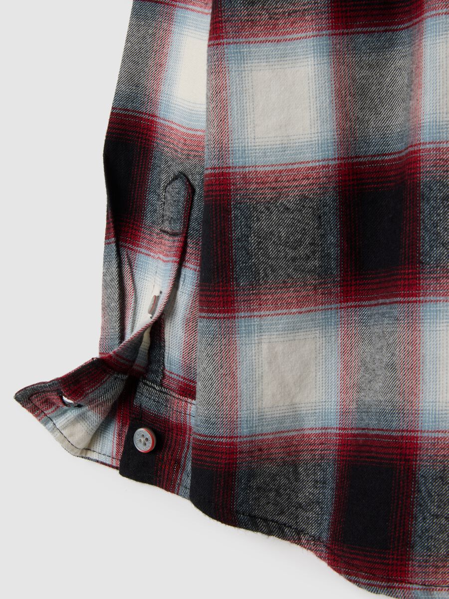 Camicia da bambino in puro cotone a quadri regular fit_4
