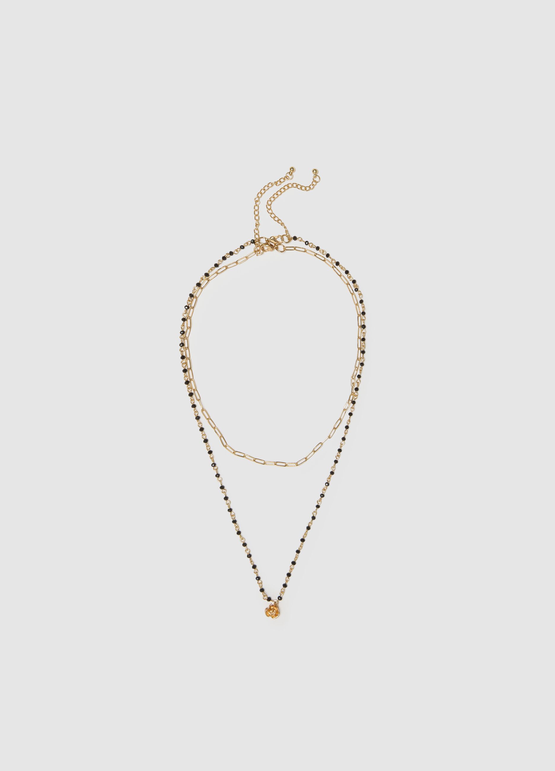 Multicolour necklace twin pack