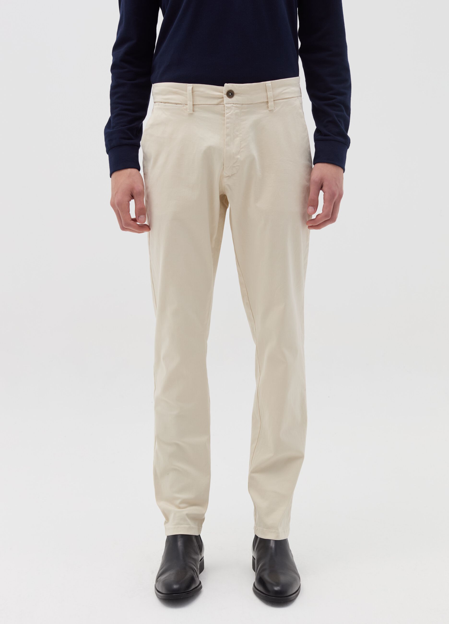 Pantalone chino slim fit in cotone stretch