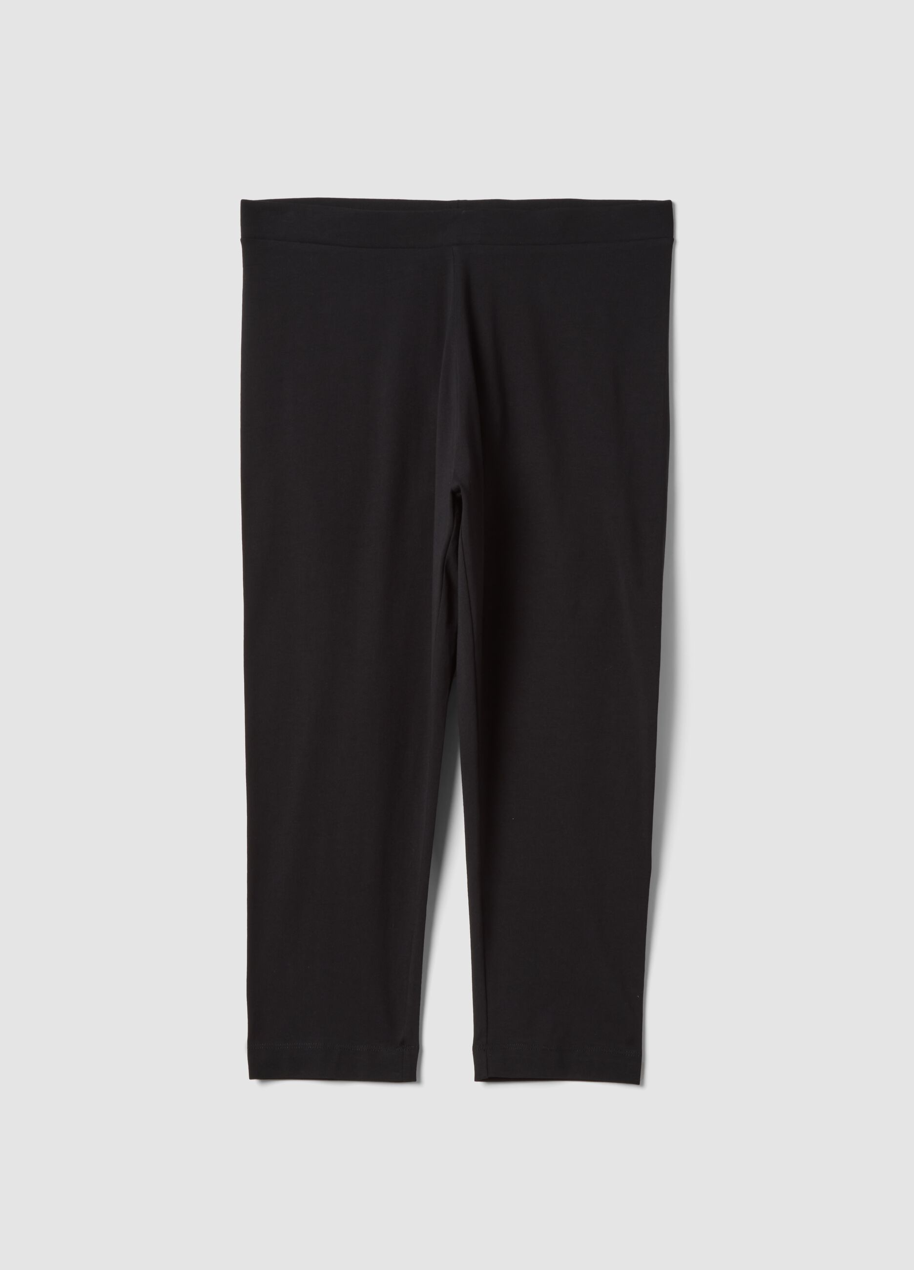 Black stretch cotton leggings