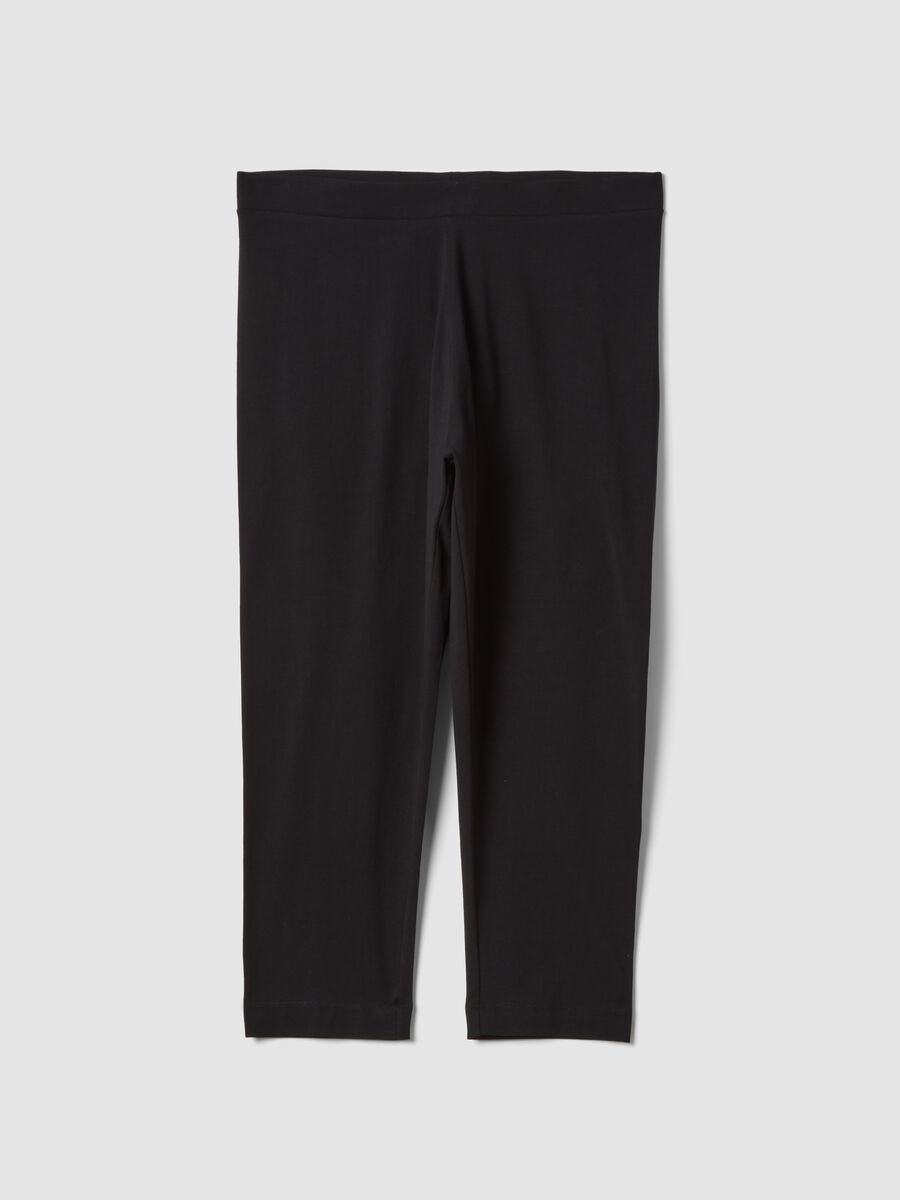 Leggings neri in cotone elasticizzato skinny fit_0