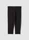 Black stretch cotton leggings_0