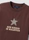 Brown short-sleeved pure cotton T-shirt_5