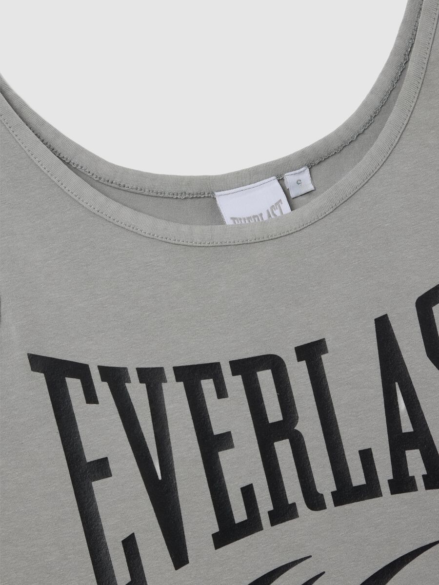 Grey Everlast Stretch Cotton Sports Tank_1