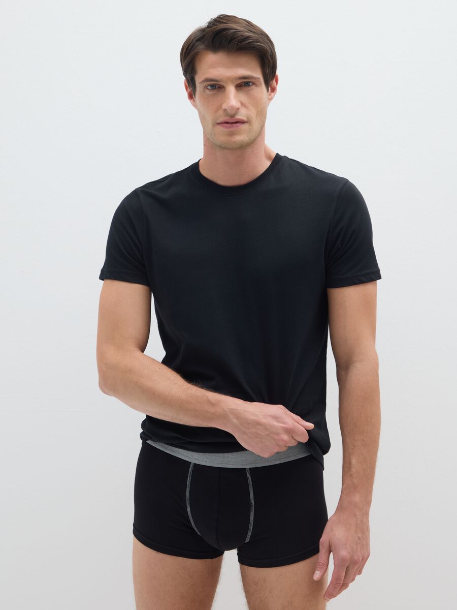 Tripack Stretch Cotton Multicolour Boxers_0