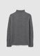 Grey Regular Fit Knitted Pullover_4
