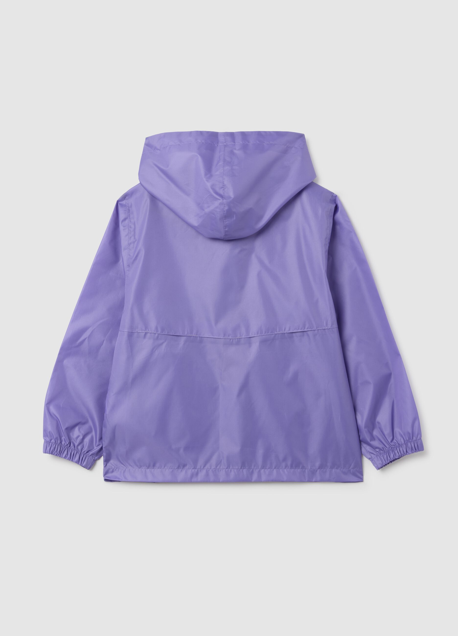 Girls' purple hooded jacket