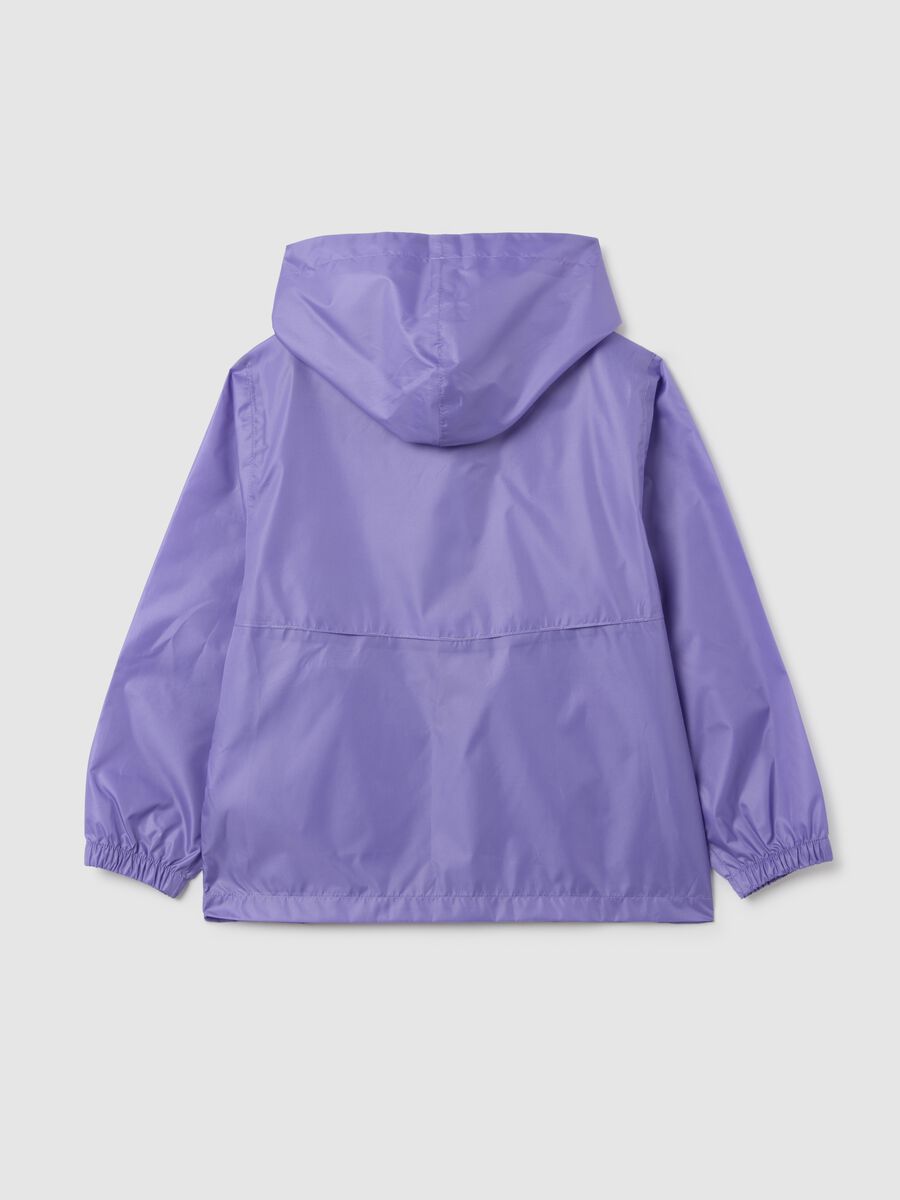 Girls' purple hooded jacket_4