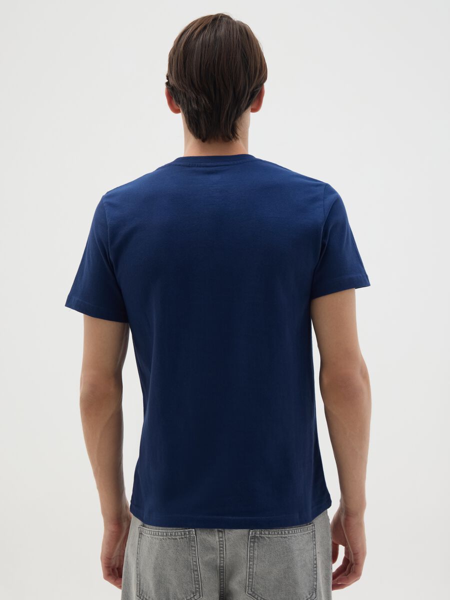 Men's blue Superman pure cotton T-shirt_3