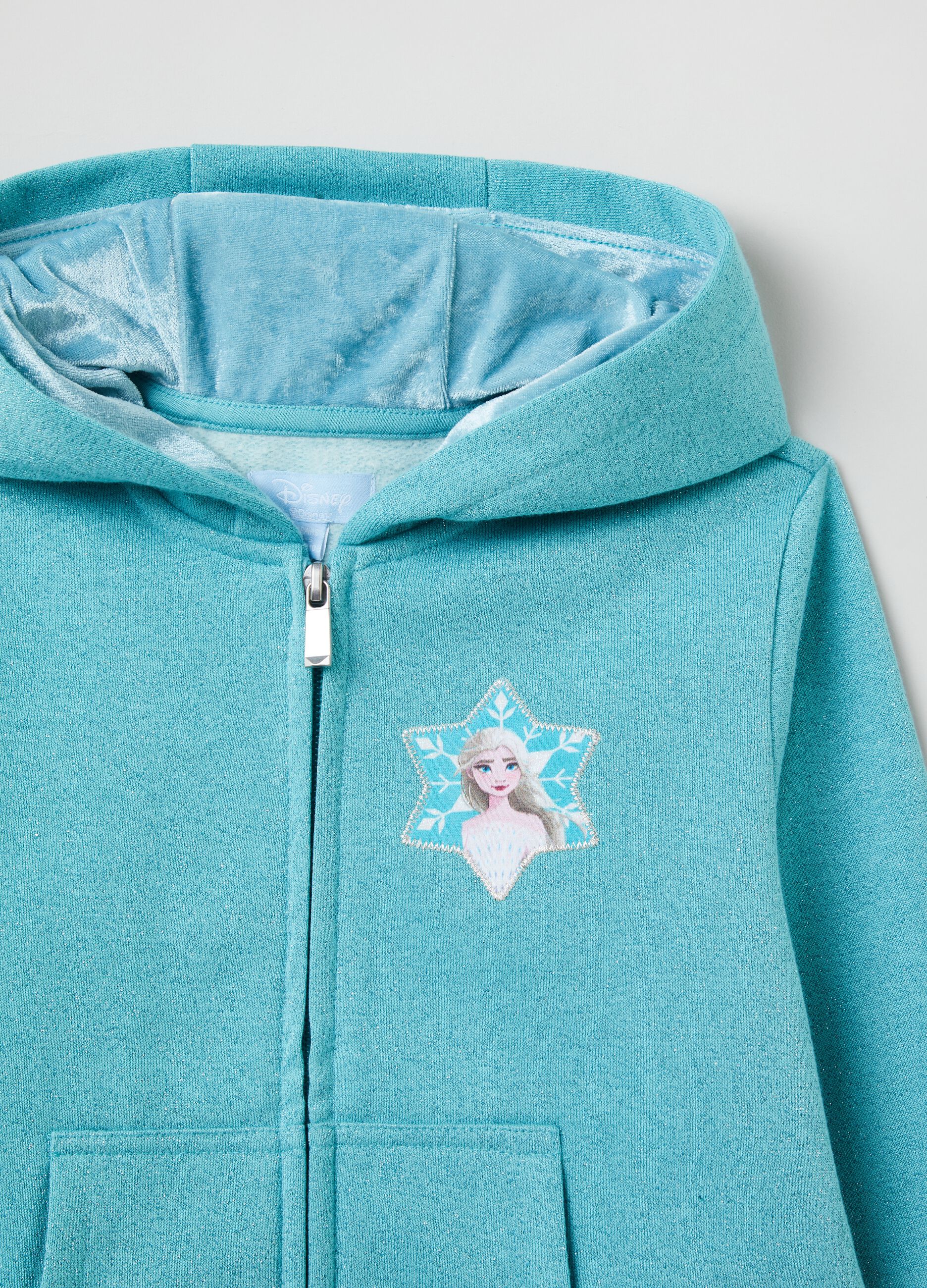 Full-zip con cappuccio e patch Frozen Elsa_2