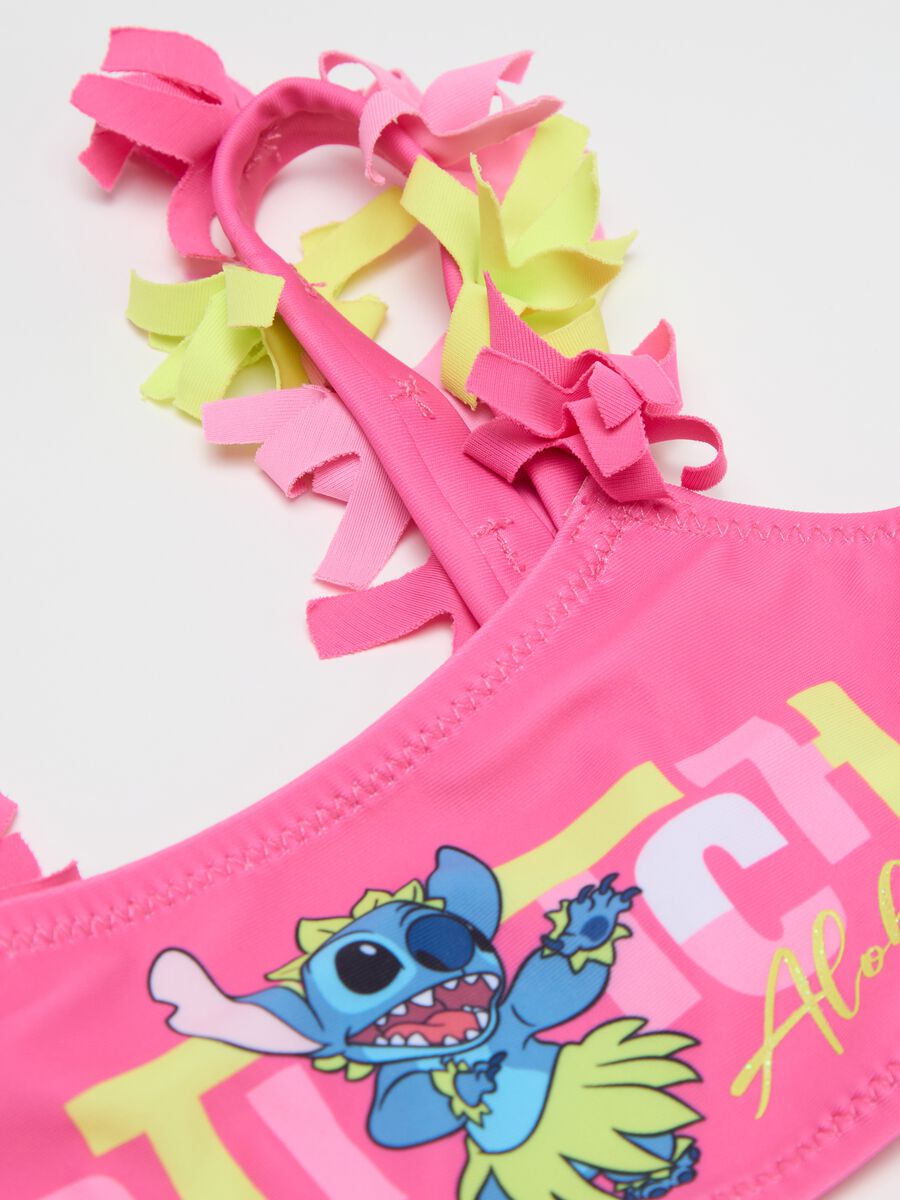 Multicoloured regular fit girls' swimsuit with Stitch print_3
