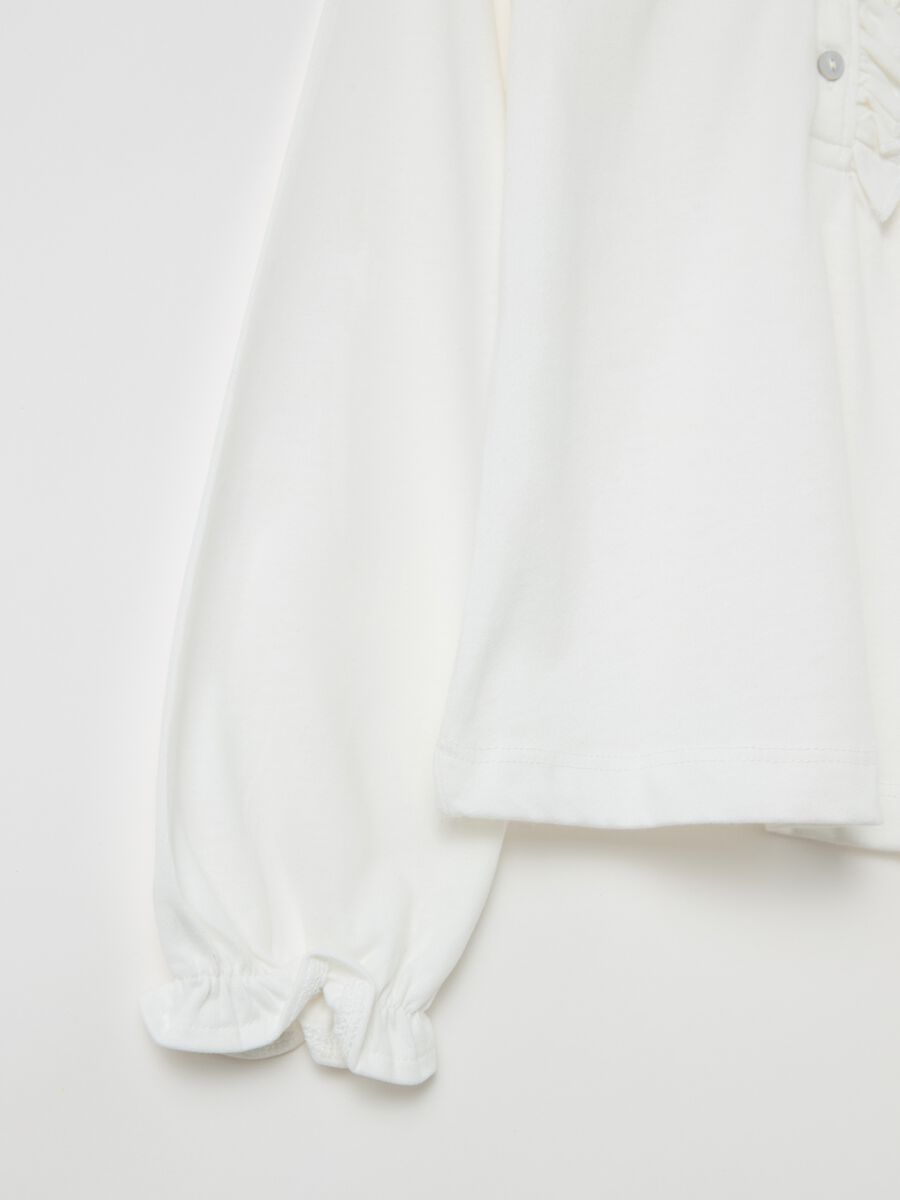 Long-sleeved T-shirt with frills_3