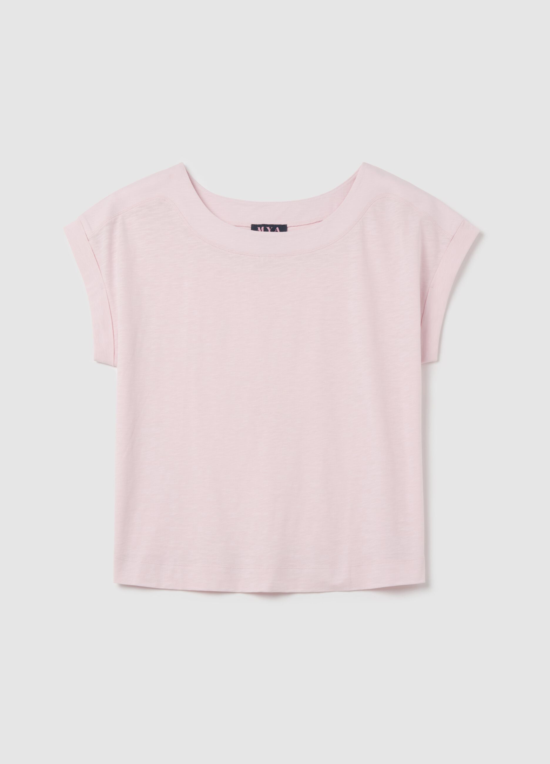 Curvy T-shirt in slub jersey
