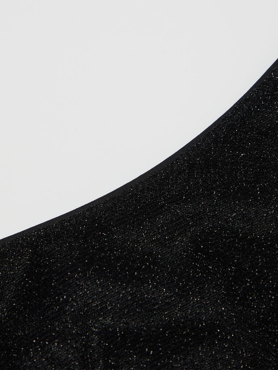 Women’s briefs in black metallic blended fibre with elastic waistband_5