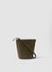 Green bucket bag with adjustable shoulder strap_0