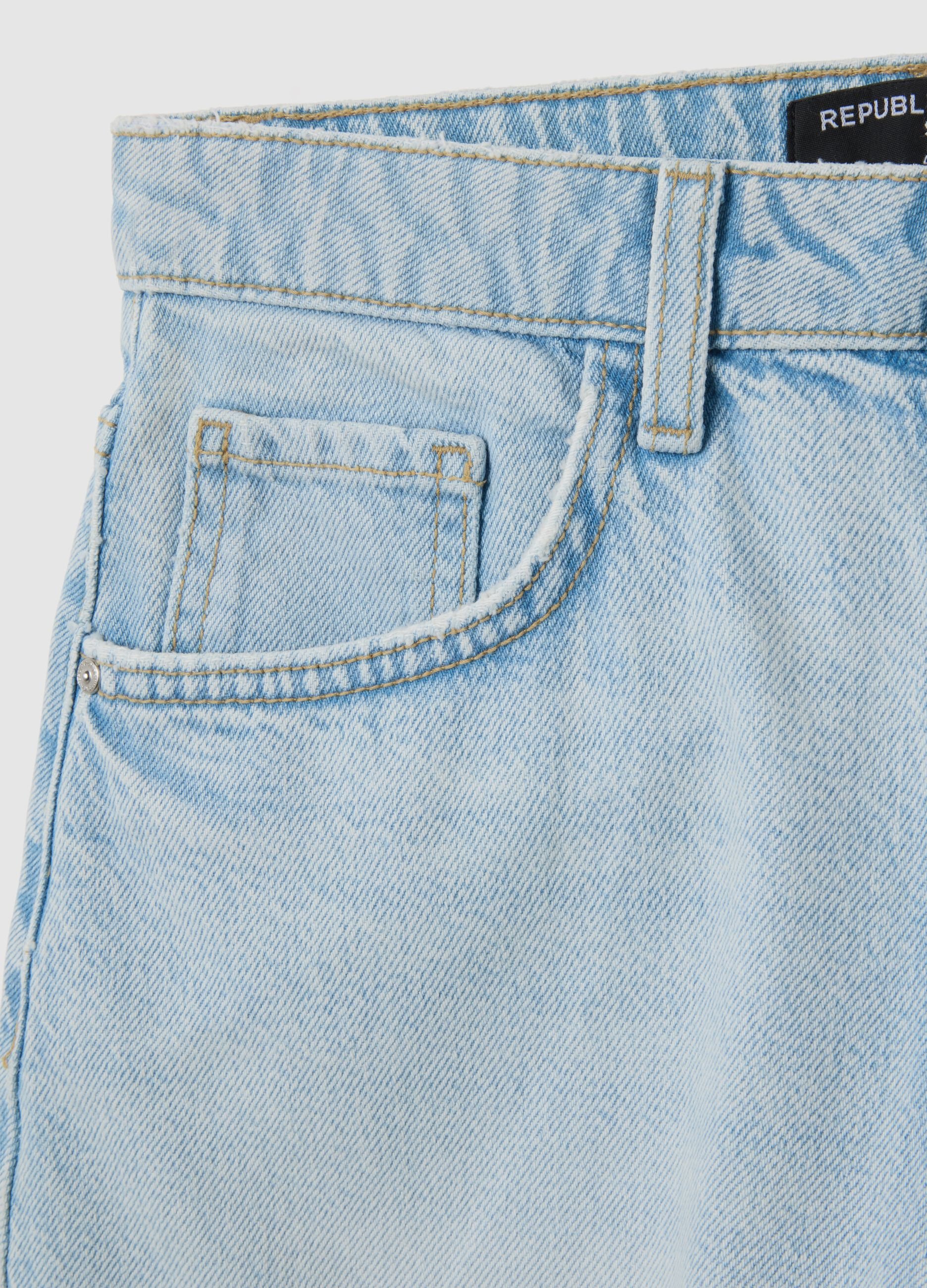 Women's Sky Blue Pure Cotton Regular Fit Shorts