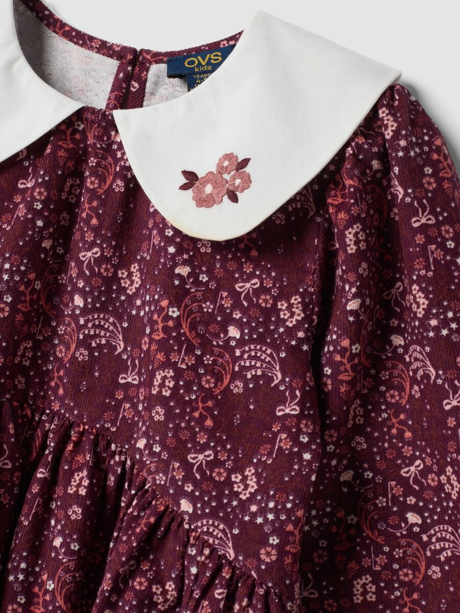 Abito girocollo rosso bordeaux in puro cotone regular fit_2