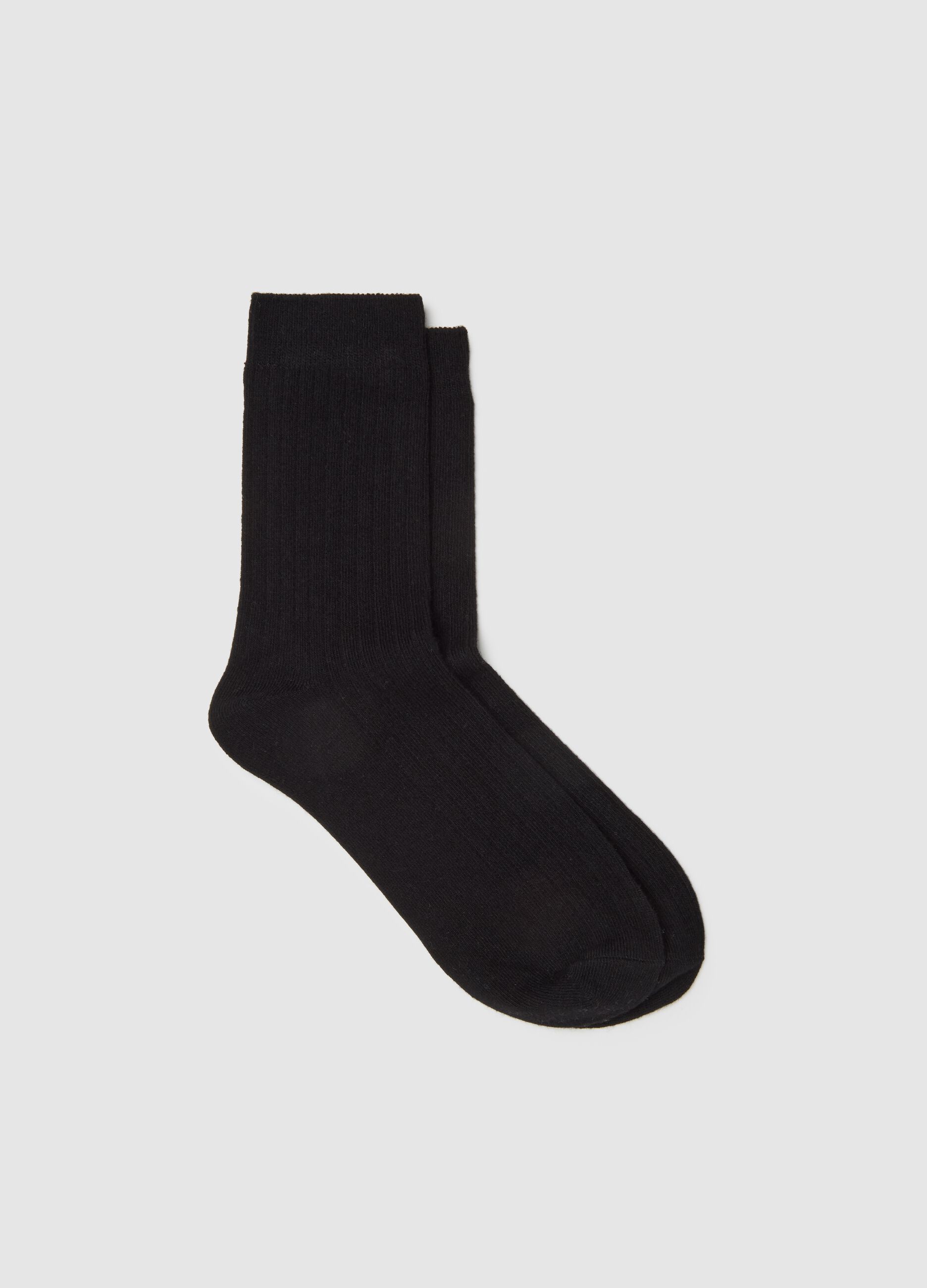 Long Black Stretch Socks
