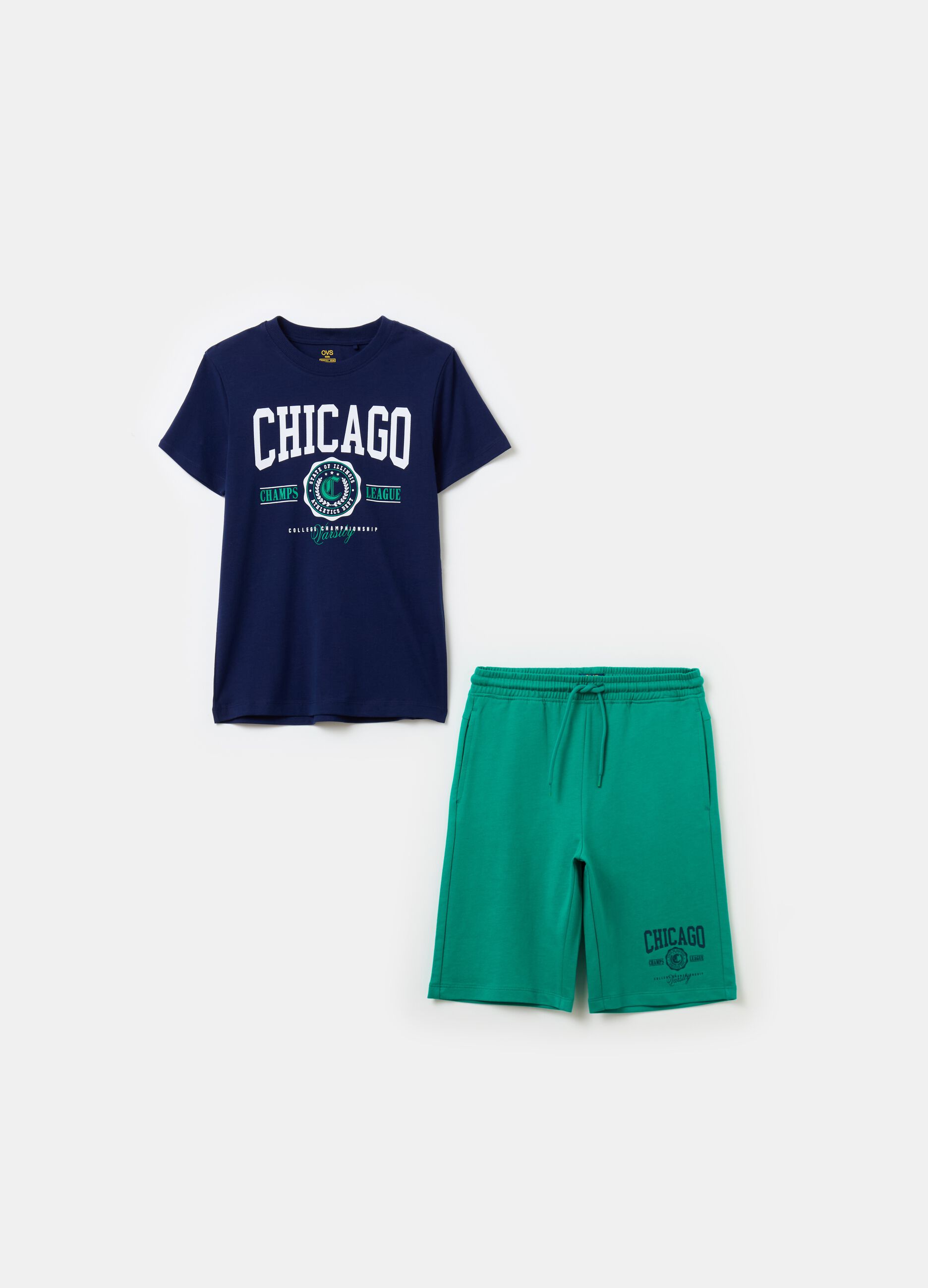 Jogging set with lettering print
